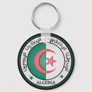Algeriet Round Emblem Nyckelring