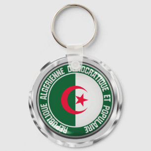 Algeriet Round Emblem Nyckelring