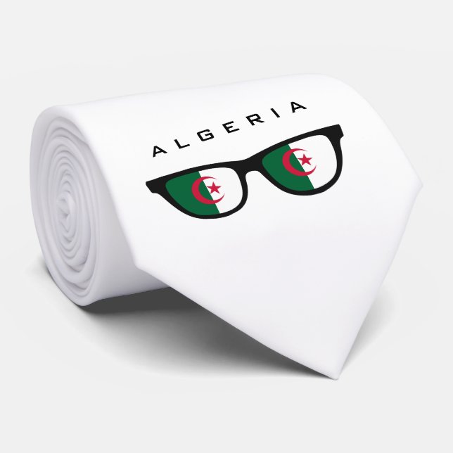 Algeriet Shades anpassningsbar text och färg tie Slips (Rullad)