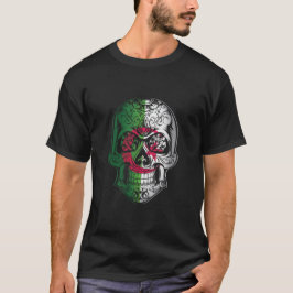 Algeriet Skull och Ro Flagga T Shirt