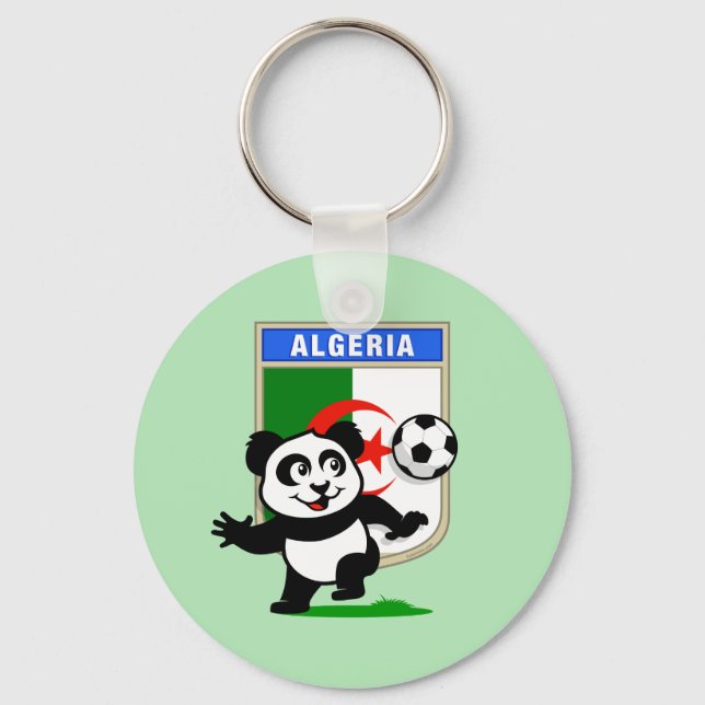 Algeriet Soccer Panda Nyckelring (Framsida)