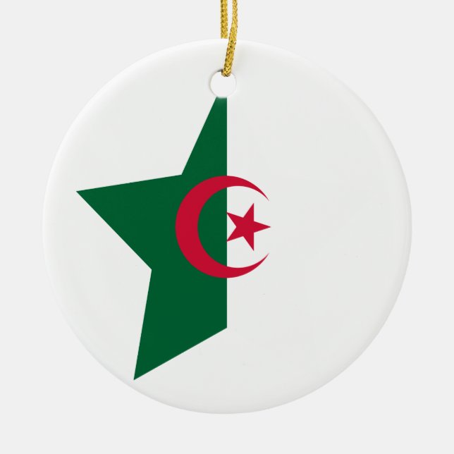 Algeriet stjärna julgransprydnad keramik (Framsidan)