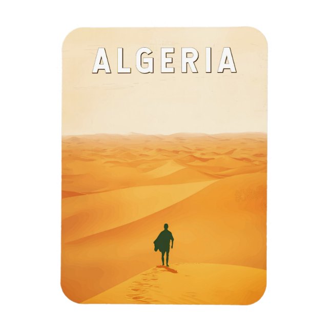 Algeriet Travel Art Vintage Magnet (Vertikal)