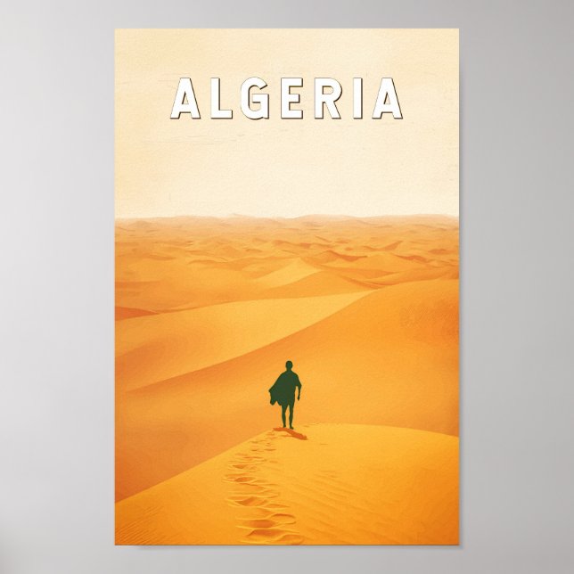 Algeriet Travel Art Vintage Poster (Framsidan)