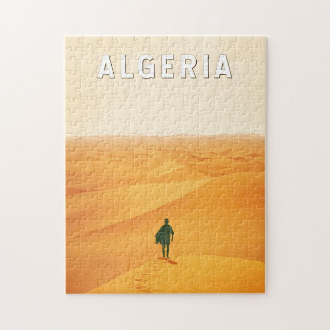 Algeriet Travel Art Vintage Pussel (Vertikal)