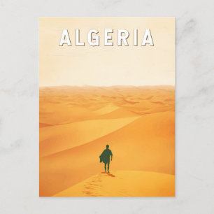 Algeriet Travel Art Vintage Vykort