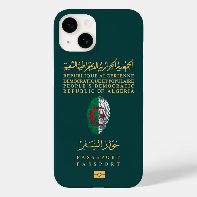 Algeriet Travel Passport Print Souvenir (Baksida)