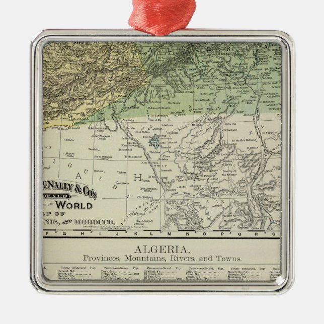 Algeriet, Tunis och Marocko Julgransprydnad Metall (Framsidan)