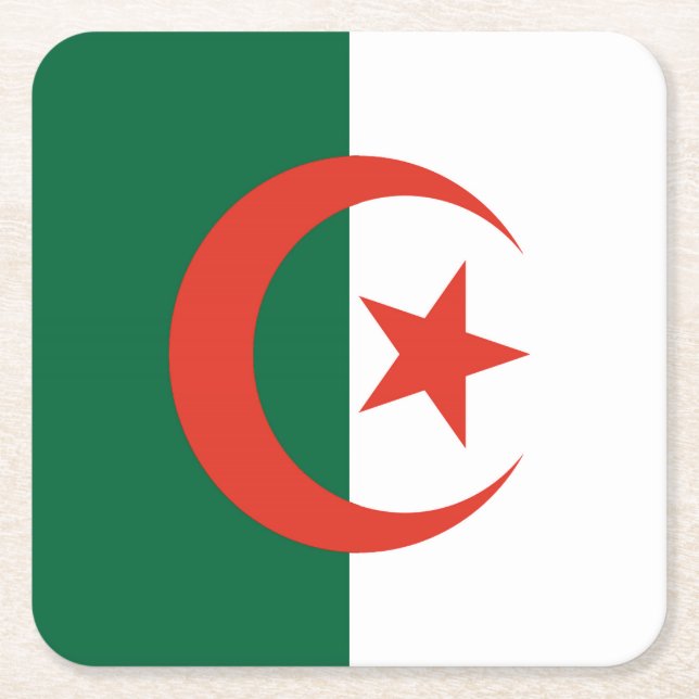 Algeriet Underlägg Papper Kvadrat (Framsidan)