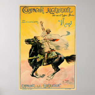 Algeriet - Vintage Reseskyltar Tryck