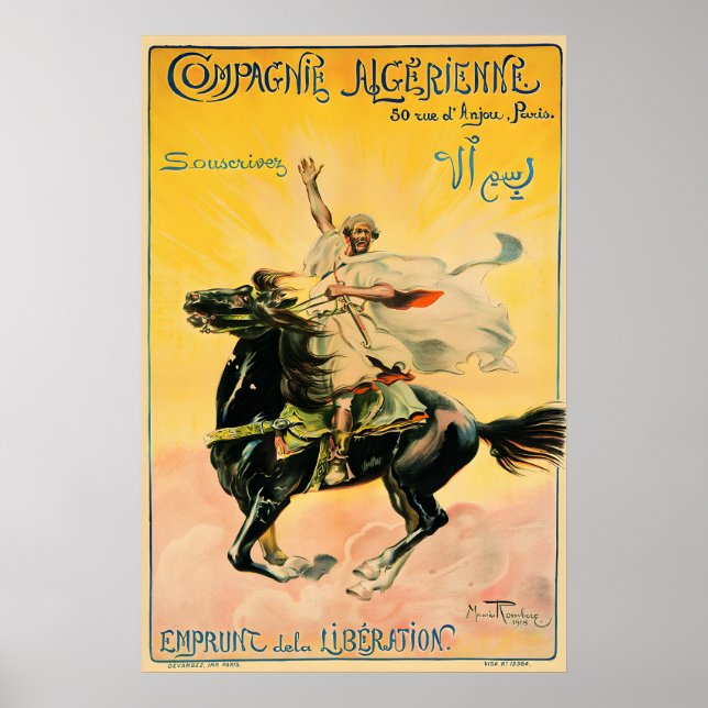 Algeriet - Vintage Reseskyltar Tryck (Framsidan)