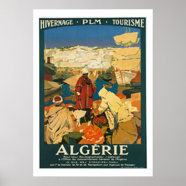 Algeriet Vintage resor Poster (Framsidan)