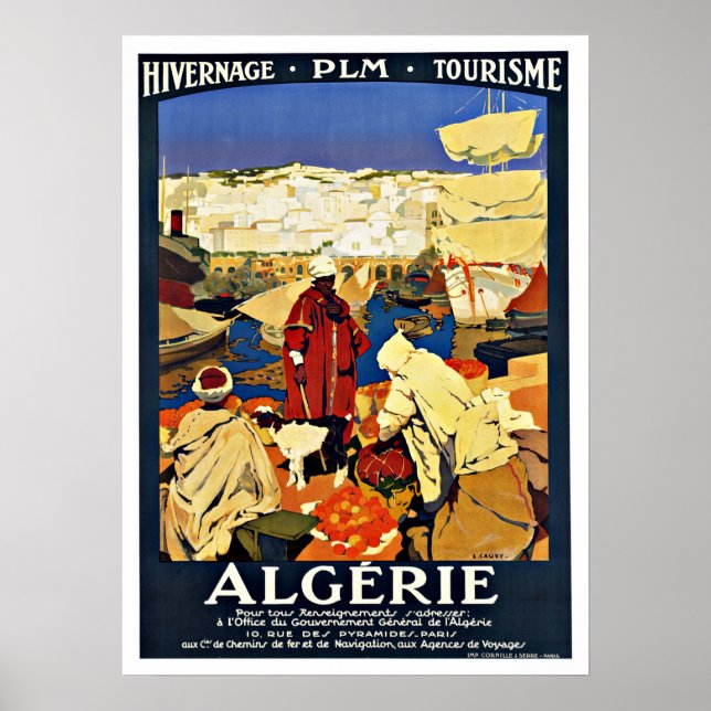 Algeriet Vintage resor Poster (Framsidan)