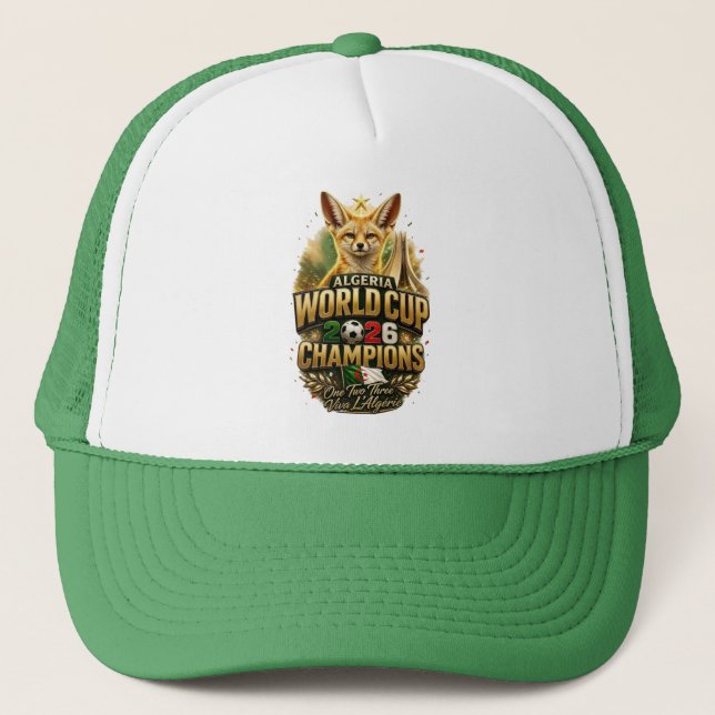 Algeriet VM 2026 Mästare Fennec Seger Keps (Framsida)