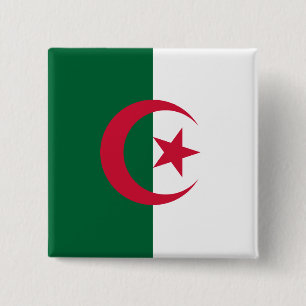 Algeriets Flagga Knapp