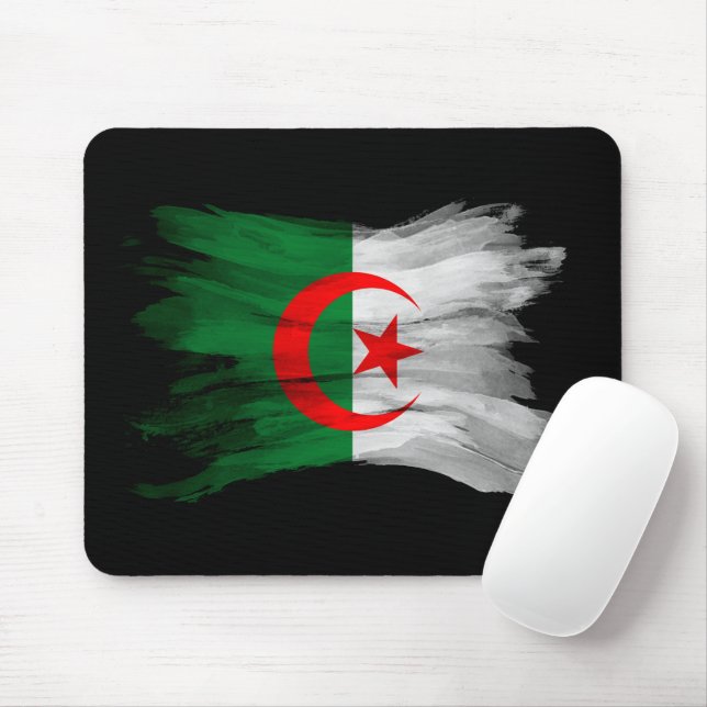 Algeriets flagga-penseldrag, flagga musmatta (Med mus)