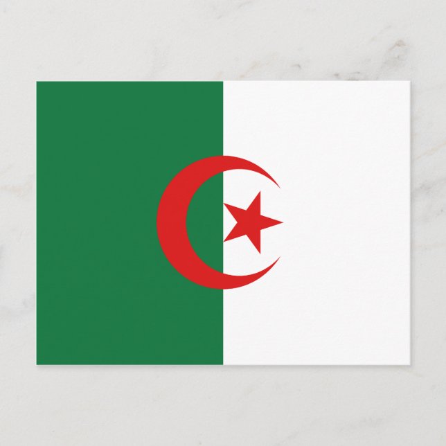 Algeriets Flagga-vykort Vykort (Framsida)