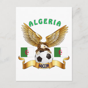 Algeriets fotbollsdesign vykort