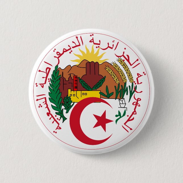 Algeriets nationella emblem knapp (Framsida)