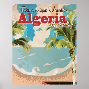 Algeriets semester i Vintage resor Poster. Poster
