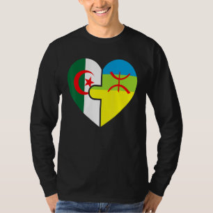 Algerisk Amazigh Roots Matching Flagga stolt över  T Shirt
