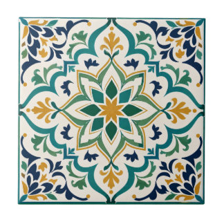 Algerisk Andalusisk Mozaik Lyx Geometrisk Kakelplatta