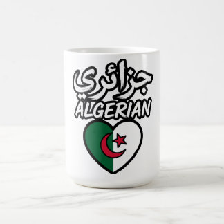 Algerisk Flagga Hjärtformad Kaffemugg - Mugg