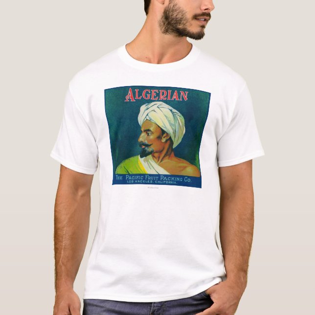 Algerisk orange etikett tee shirt (Framsida)