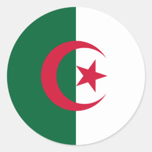 Algeriska Flagga, Algeriets Flagga Runt Klistermärke