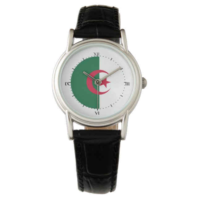 Algeriska flagga armbandsur (Framsida)