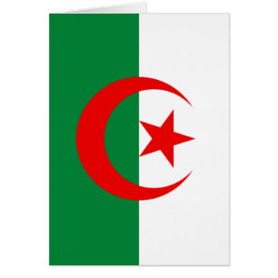 Algeriska flagga hälsningskort