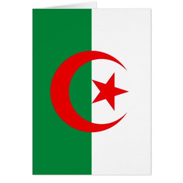 Algeriska flagga hälsningskort (Framsidan)