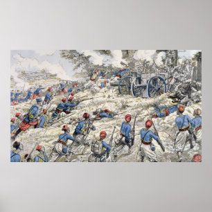 Algeriska riflemen av den franska armén poster