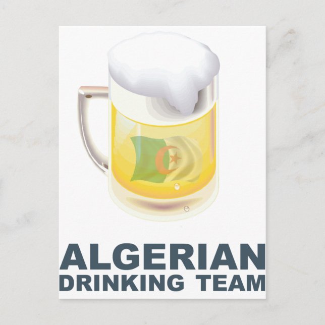 Algeriskt drickteam vykort (Framsida)