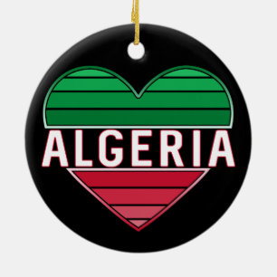 Algeriskt hjärta, Kärlek Algeriet Julgransprydnad Keramik