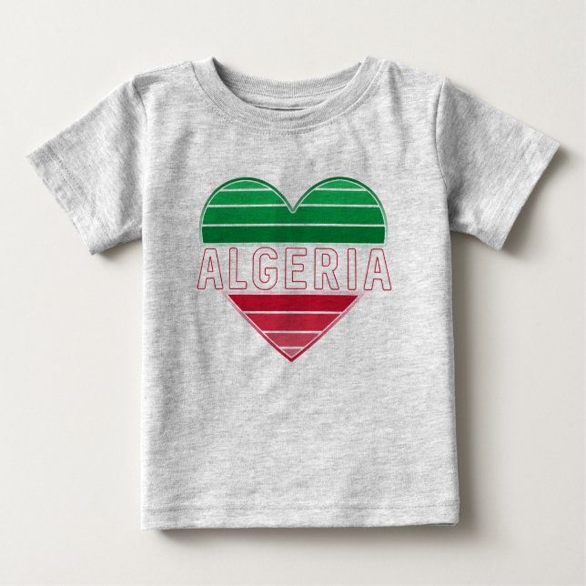 Algeriskt hjärta, Kärlek Algeriet T Shirt (Framsida)