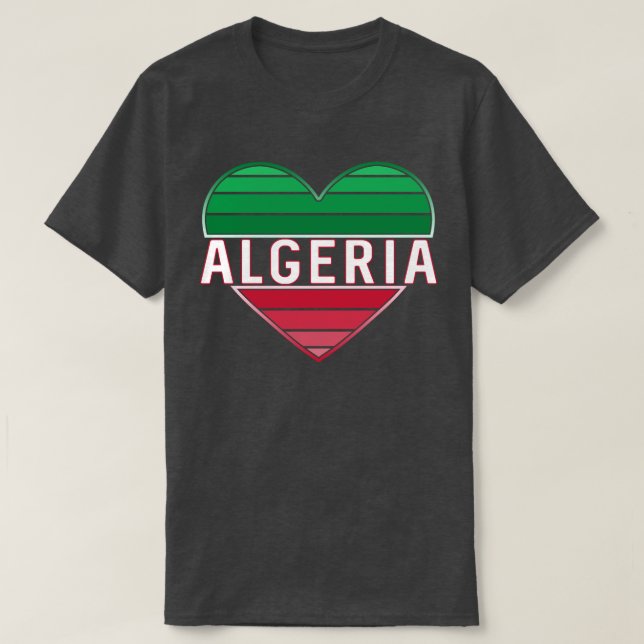 Algeriskt hjärta, Kärlek Algeriet T Shirt (Design framsida)
