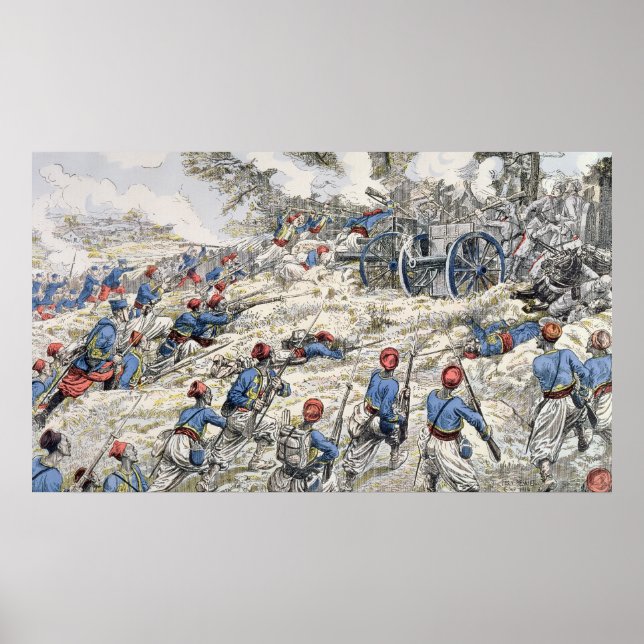 Algeriskt rikedomare i den Fransk armén Poster (Framsidan)