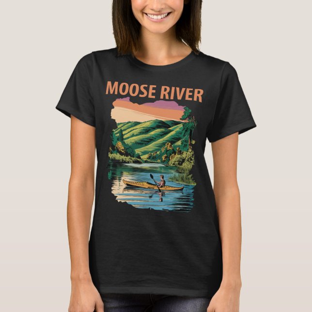 Älgfloden New York, Vacker vy, Resa T Shirt (Framsida)