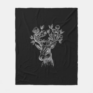 Älghornssvampstuga Goblincore Vintage Estetik Fleecefilt