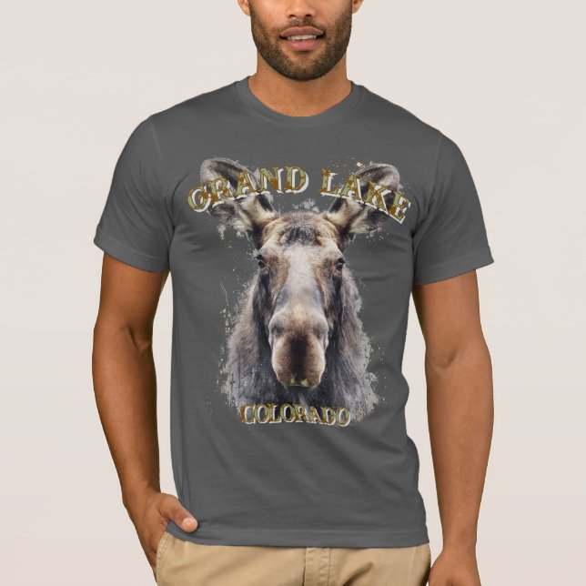 Älghuvud Älgland Grand Lake, CO T Shirt (Framsida)