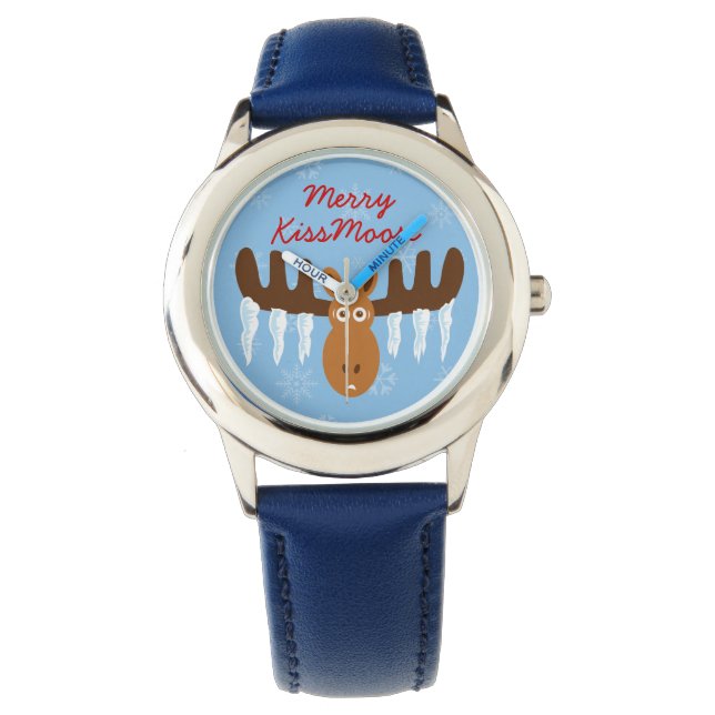 Älghuvud_Isiga horn_Glada KyssÄlg Armbandsur (Framsida)
