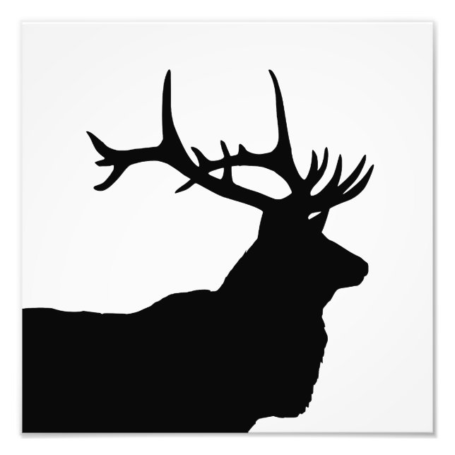 Älghuvud Siluett Fototryck (Framsidan)