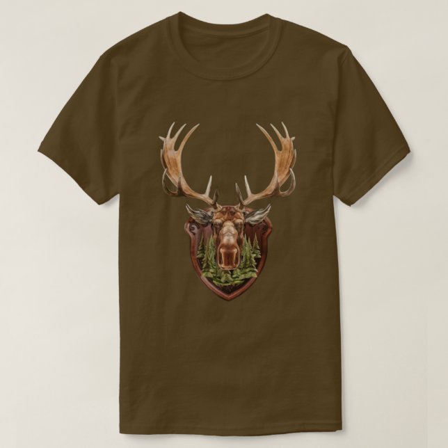Älghuvud Trophy T Shirt (Design framsida)