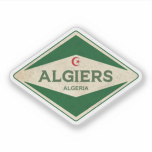 Algiers Algeriets Vintage Klistermärken