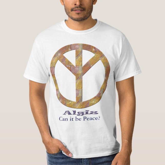 Algiz (fred) T-tröja Tee Shirt (Framsida)