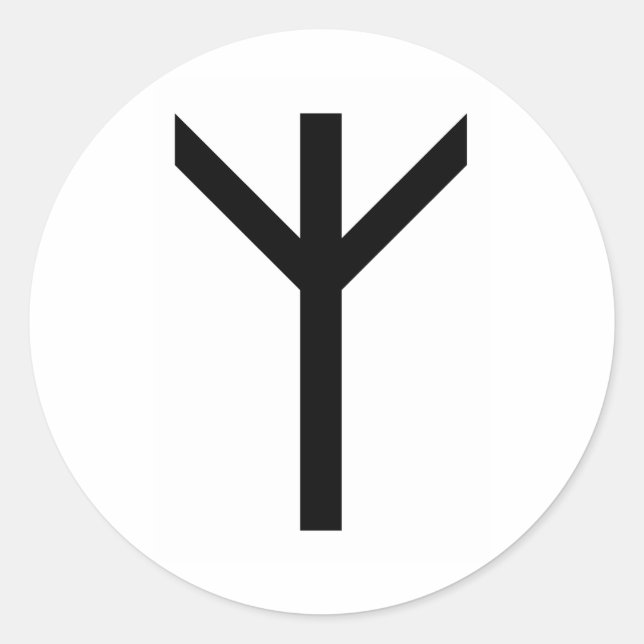 ALGIZ-RUNA RUNT KLISTERMÄRKE (Framsida)