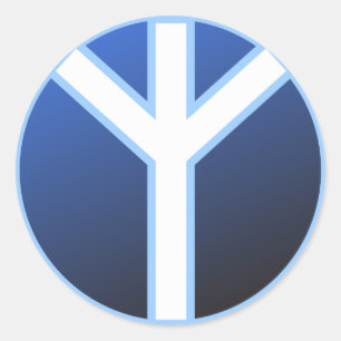 Algiz Rune Runt Klistermärke