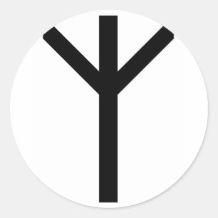 ALGIZ RUNE RUNT KLISTERMÄRKE