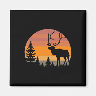 Älgjakt - Rolig Elkaholic Deer Älgjägare - Hu Magnet